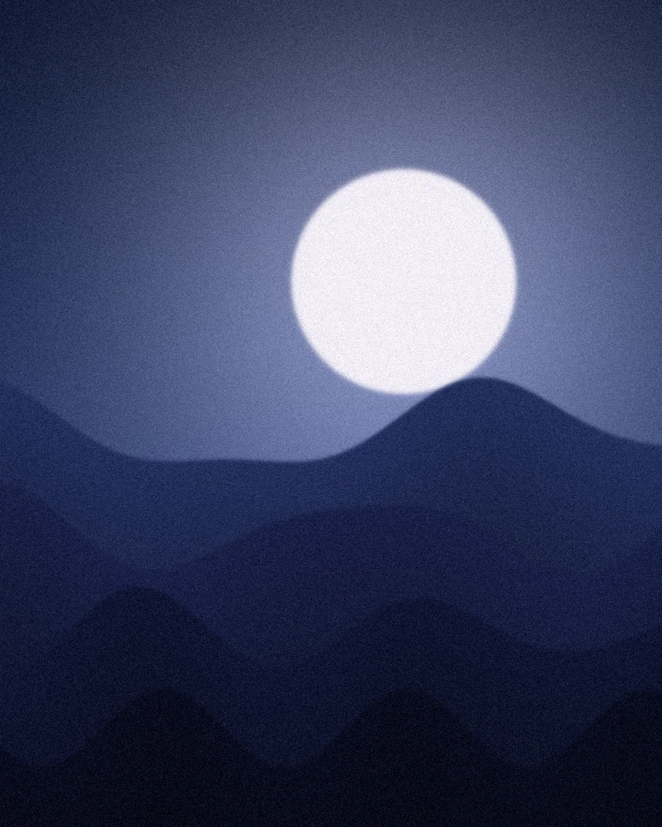 Blue Moonrise, an abstract canvas